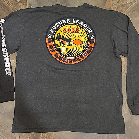 Men's Long Sleeve TSC Tractor Supply Company T-Shirt XL Dark Grey - Picture 2 of 7